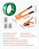 Banding Strapping Kit, Heavy Duty Banding Sealer Tool with 305 m Length PET Band, 300 Metal Seals, Plastic Manual Pallet Packaging Strapping Kit for