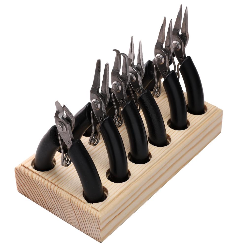 Solid Wood Handmade Pliers Storage Rack Tool