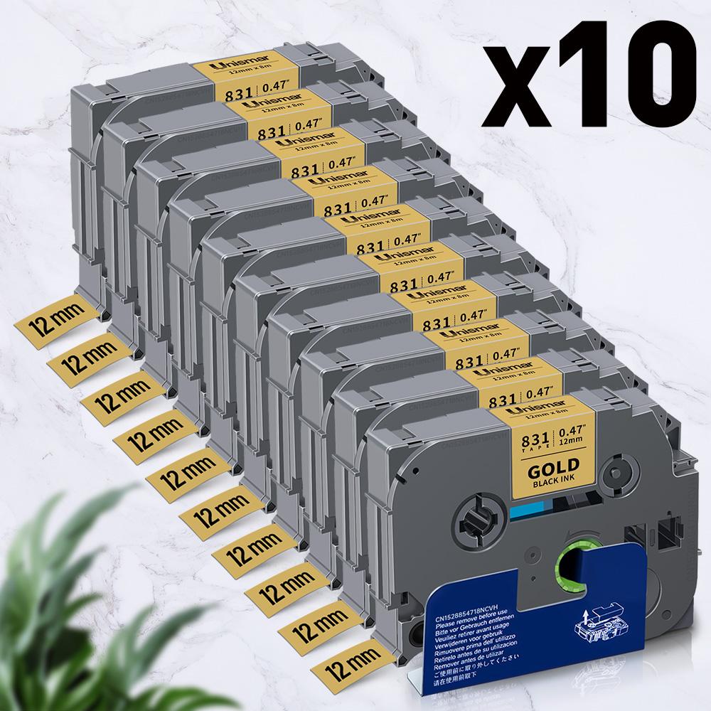5PK/10PK 6/9/12mm TZe231 Compatible for Brother P-touch TZe221 TZe211 TZe-White-Tape Lamination Label for Brother PTH110 Printer