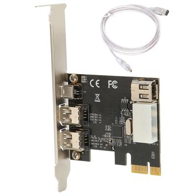 Карта PCIE 1X to 1394A 4 порта PCIE Firewire 1394A Высокоскоростная карта PCIe Firewire с пропускной способностью 2,5 Гбит/с