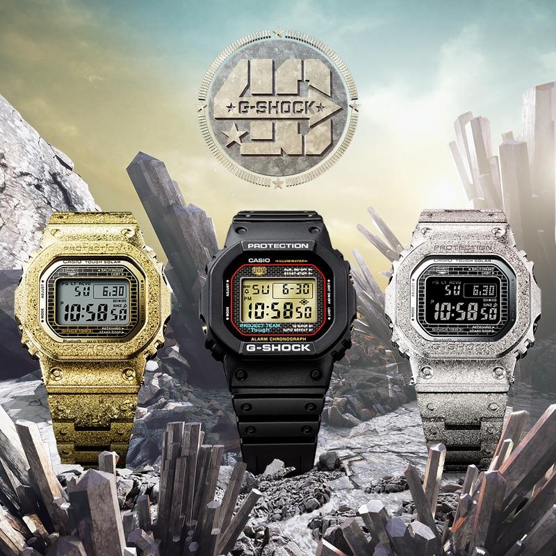 Casio Мужские часы G-SHOCK GMW-B5000PS-1, кварцевые, из нержавеющей стали, водонепроницаемые 200 м, ударопрочные