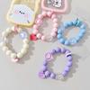 Cute Flower Heart Beaded Phone Chain For Key Bag Accessories Anti-Lost Lanyard Sweet Gift