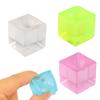 2 шт. Игрушки-пищалки для кубиков льда, мягкий ТПЭ, быстрое восстановление, прозрачный квадратный кубик, креативная игрушка для снятия скуки, сжимаемый кубик, снимает стресс