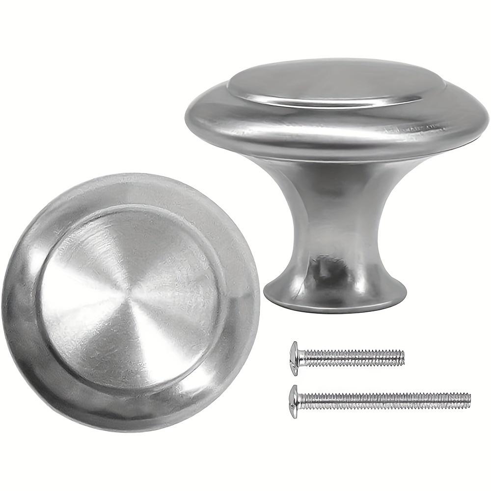 20pcs Kitchen Cabinet Knobs Brushed Metal Stainless Steel Drawer Pulls Hardware KnobsBedroom Dresser Knobs with Two Sizes of Screws,with Screwdriver