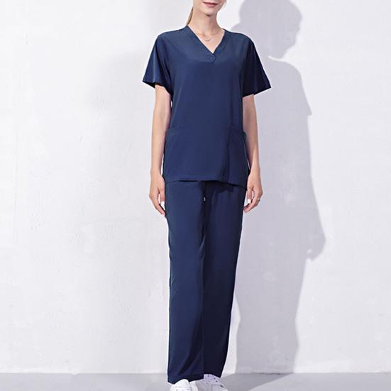 1 комплект, однотонная докторская рабочая одежда против морщин, профессиональная летняя стоматологическая форма для домашних животных, костюм для повседневного использования, рабочая одежда