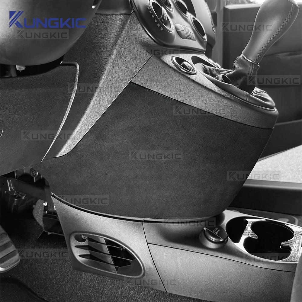 For Fiat 500 Abarth 595/695 2016-2024 Top Suede Sticker LHD RHD Car Anti-kick Pad Under Gear Shift Interior Trim Accessories