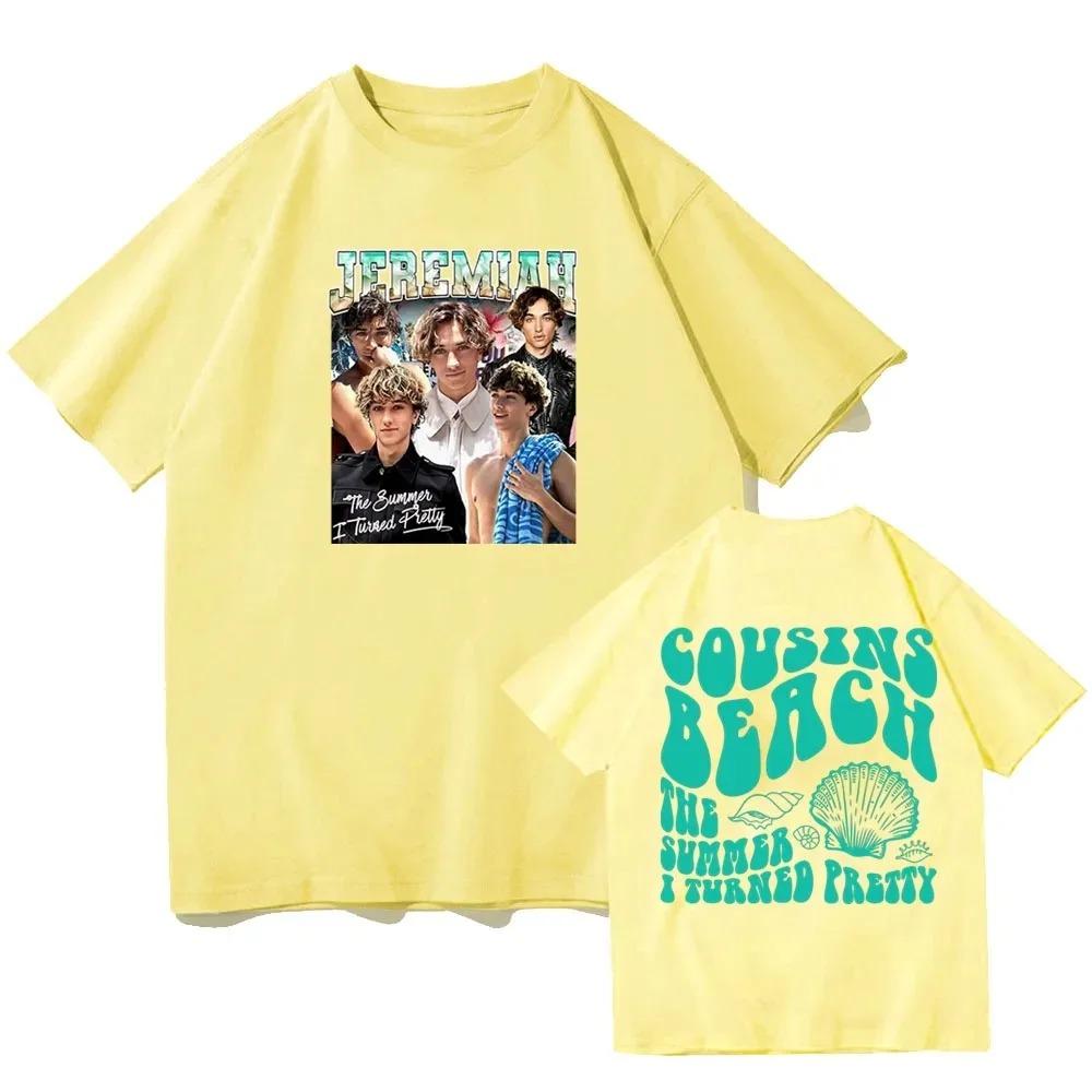 Повседневная уличная одежда Team Jeremiah Summer I Turned Pretty Cousin Beach Футболка Модный короткий рукав топ 90-х годов Винтажная женская футболка