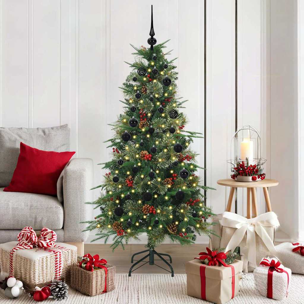 Artificial Foldable Christmas Tree Green 150 cm PE and PVC