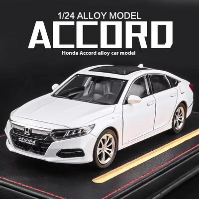 2024 Новинка 1:24 Honda Accord литая игрушечная модель автомобиля со звуком и светом детская игрушка коллекционная вещь подарок на день рождения