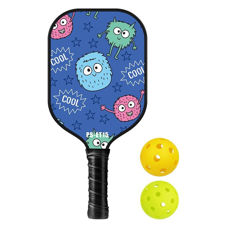 Carbon Fiber Pickleball Paddle Set T700 With 2 Balls Lightweight Beginners Advanced Players