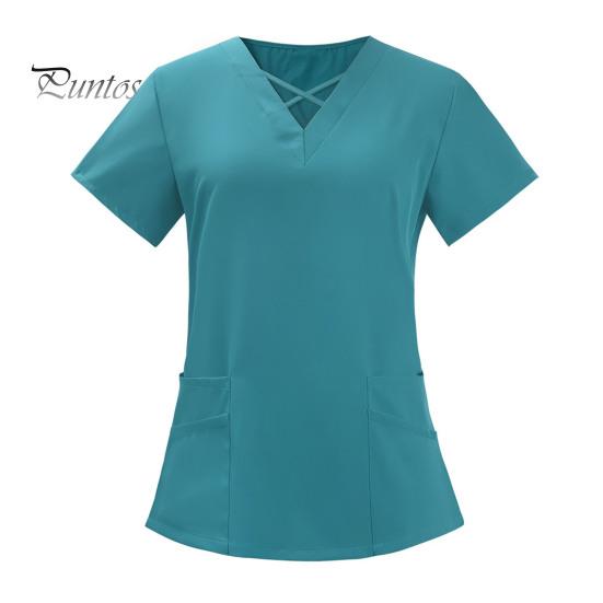 2 шт./компл. комплект унисекс больничной формы с v-образным вырезом и короткими рукавами, карманы, топы, брюки с эластичной резинкой на талии, быстросохнущие больничные стоматологические скрабы для медсестер, униформа