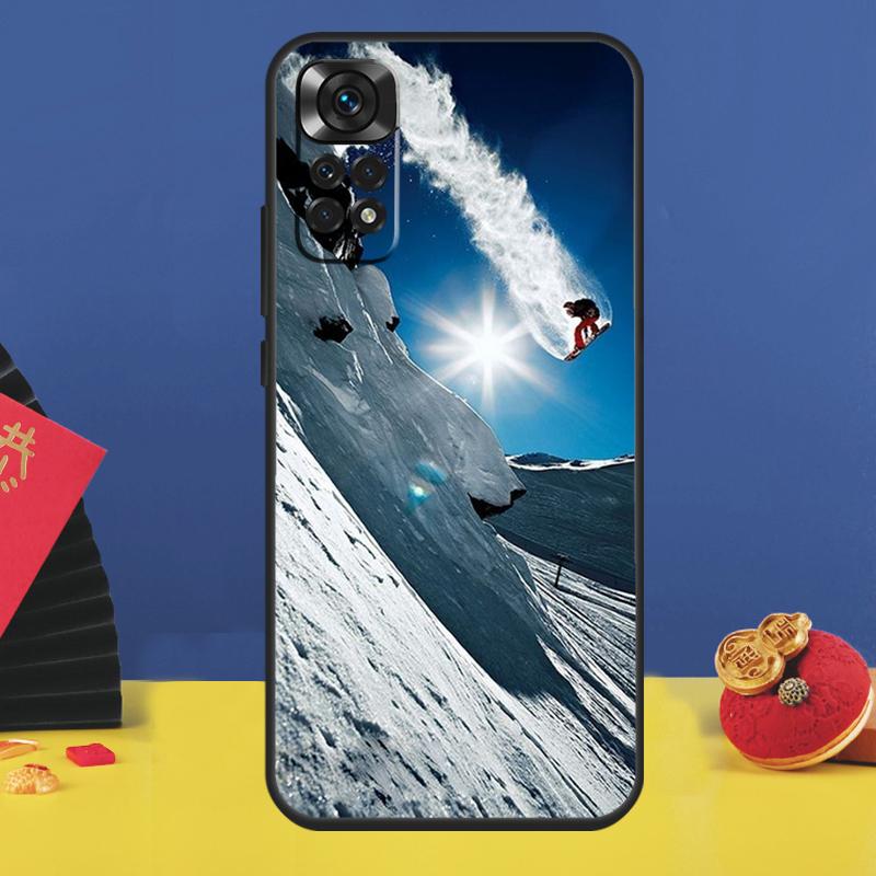 Ski Neige Snowboard Case For Xiaomi Redmi Note 14 Pro 12 11 10 13 15 Pro Plus Redmi 15C 13C 10C 12C 14C 15 Cover