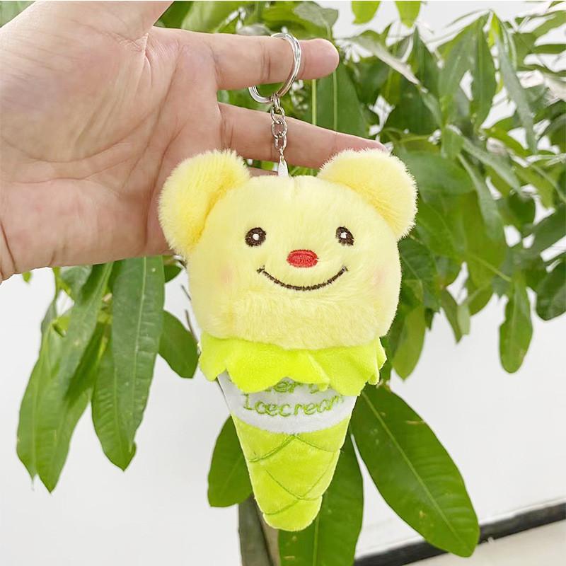 Причудливый плюшевый брелок-кукла в виде медведя-мороженого, мягкая плюшевая игрушка для детей и коллекционеров