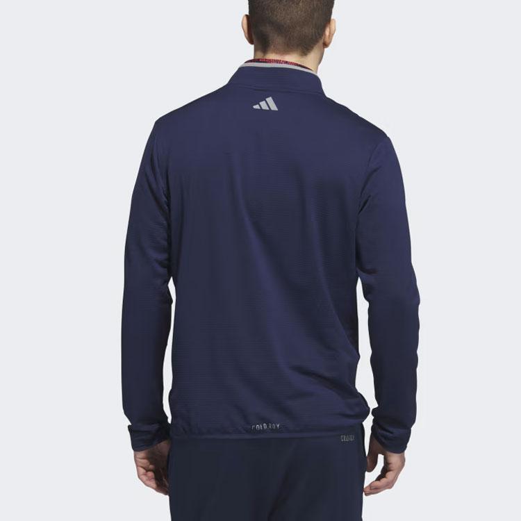 adidas Легкая мужская толстовка Cold.Rdy Quarter-Zip, темно-синяя, HZ3199