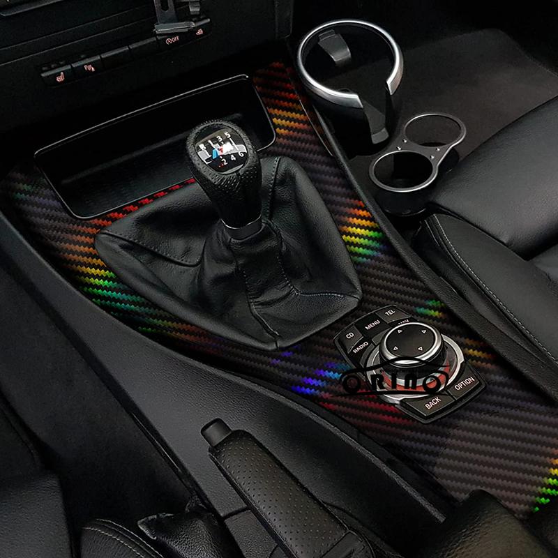 Голографическая черная виниловая пленка из углеродного волокна, воздухоотводящая пленка для автомобиля «сделай сам», виниловые автомобильные наклейки