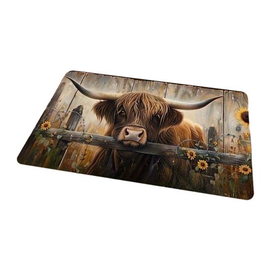 Yousheng Реалистичный коврик для пола с животными 3D ковер с оптической иллюзией Коврик для входа с милым котом Нескользящий коврик для собак для ванной комнаты, кухни, гостиной, спальни