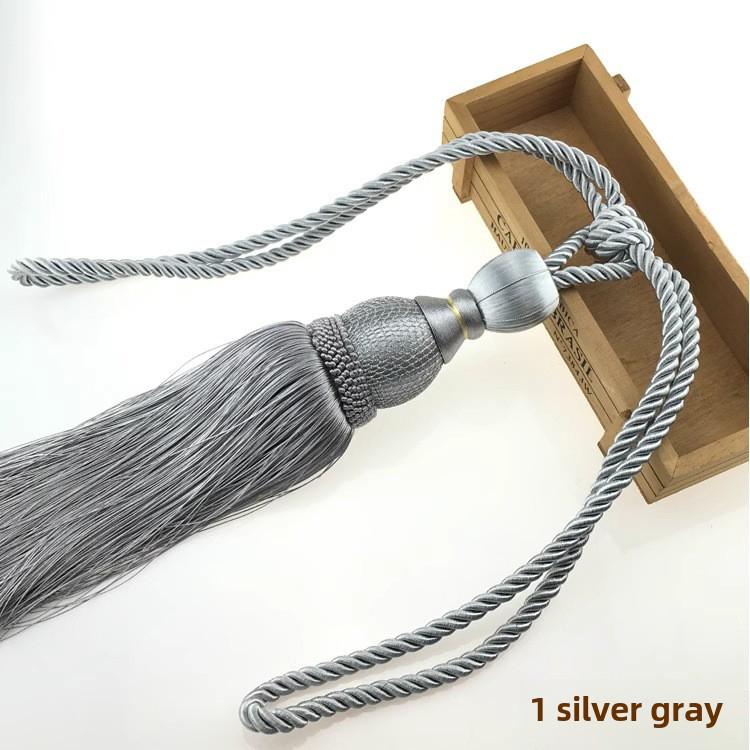 Роскошный золотой проволочный подхват для штор с кисточками в виде шара