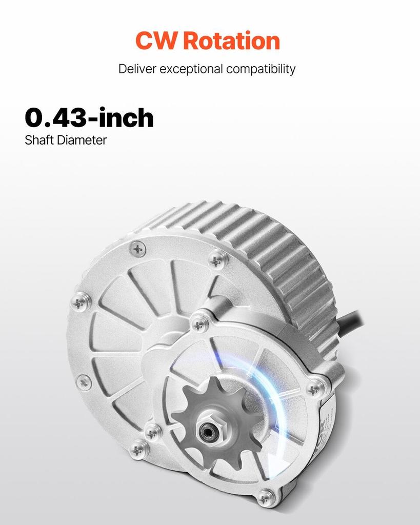 450W Electric Brushed DC Motor Kit 36V 3000rpm Motor with Speed Controller