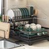 New Premium Dish Drying Rack for Kitchen Countertop Double Layer Multi Tier Style with Cup and Bowl Storage Kitchen Organizer