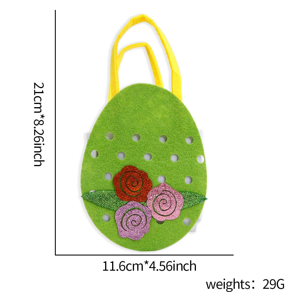 Easter Hand-Held Basket Decoration DIY Creative Felt Tote Bag 2026 Easter Bunny Egg Chicken Candy Bag Handmade Craft Supplies