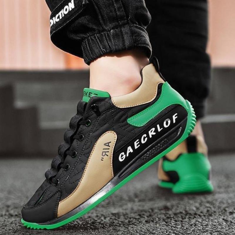 Спортивная обувь Пара кроссовок с мягкой подошвой Модная повседневная обувь из микрофибры и кожи для увеличения роста