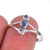 Натуральный драгоценный камень танзанит 925 пробы стерлинговое серебро ювелирное кольцо размер 9 l2K83