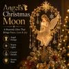 Rustic Holiday Tree Decor Lighted Memorial Christmas Topper, Angel Red Bird Reindeer Designs Treetop Ornament Indoor Festive with Warm Glow for Decor,