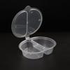 20Pcs 2 Compartment Snack Container Leak-Proof Dip Box Disposable Sauce Container  Commercial
