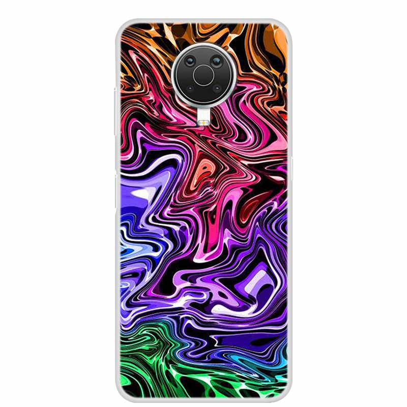 For Nokia G20 G10 Case Luxury Silicone TPU Soft Cover Phone Case for Nokia G20 TA-1334 Shockproof Cute Marble Bumper Funda Coque