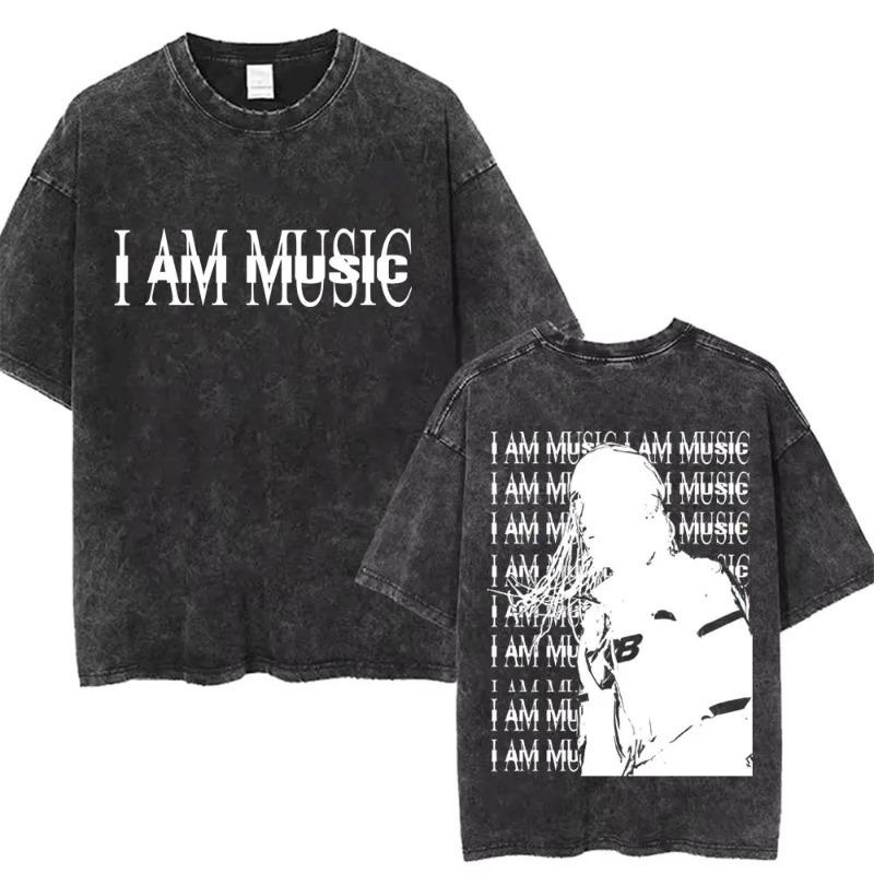 Washed Playboi Carti I Am Music Logo T Shirts Men'S Women'S