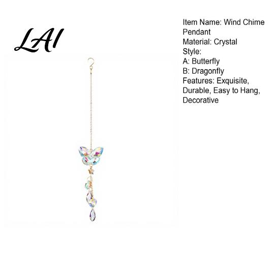 Crystal Wind Chimes for Garden Butterfly & Dragonfly Suncatcher Colorful Rainbow Maker Prism Hanging Unique Housewarming Gifts New Home Ornament,