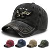 Unisex Retro Washed Cotton Cap 3D Eagle Embroidery Baseball Cap Men And Women Sports Hats