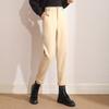 Autumn Winter Korean High Waist Simple Slim Thickening Warm Straight Casual Harajuku Harajuku Pants Female Office Lady Pants