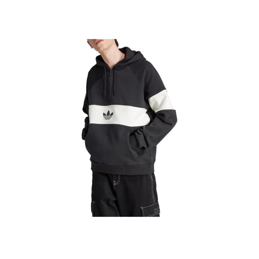 Adidas Мужские толстовки с капюшоном Originals Color Block Half Zip, черные IP9488