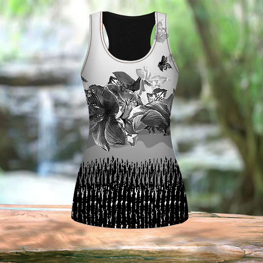 Женские летние спортивные рубашки с 3D-принтом больших цветов для занятий йогой и тренажерным залом, жилеты больших размеров