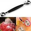 Kitchen Accessories Stainless Steel Double-End Melon Ice Cream Baller Scoop Fruit Spoon