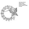 Ladies Butterfly Brooch Pin Rhinestone Faux Pearl Butterfly Brooch Lapel Brooch Pin