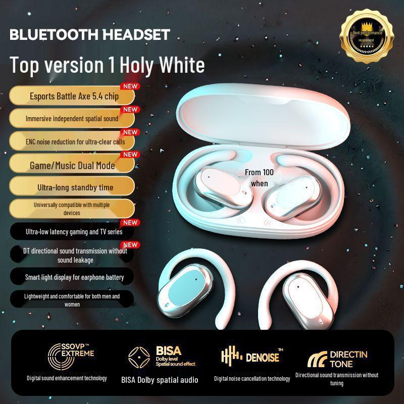 Беспроводные Bluetooth-наушники S300: Спорт, Сверхдлительное время работы от батареи, Цифровой дисплей, Bluetooth 5.4