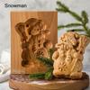 Cookie Stamp 3D Gingerbread Cookie Mold Carved Cookie Mold Baking Mold Wooden Cookie Mold