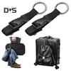 1/2Pcs Luggage Strap Adjustable Jacket Gripper Holder Heavy Duty Suitcase Luggage Connector Strap Travel Carry Strap with Ring Hooks Buckle Travel