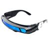 Prosool Polarized Future Cyclops Monoblock Shield Mirror Sunglasses (Blue)