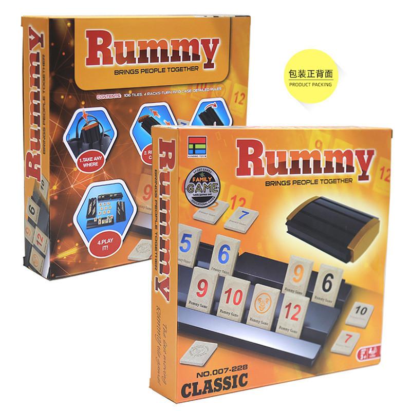 Карточная игра "Рамми" с пластиковыми картами для семейного отдыха и развития мозга
