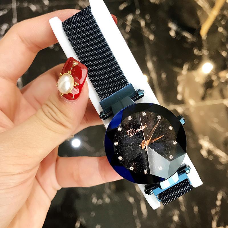 Часы женские звездное небо простые модные трендовые водонепроницаемые новые часы