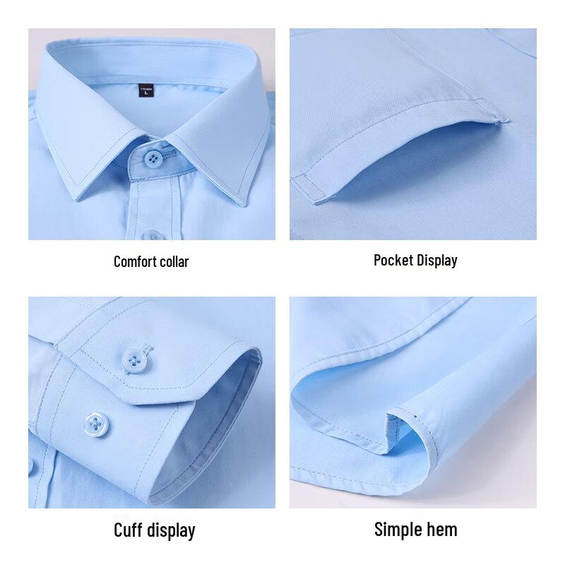 ROMON Мужская рубашка с длинным рукавом, устойчивая к складкам, в стиле business casual
