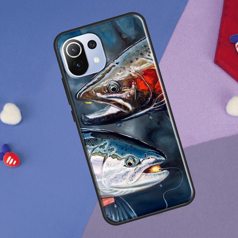 Rainbow Trout Fishing Cover For Xiaomi 14 Ultra 13 11T 12T 13T 14T Pro POCO X6 X7 Pro X3 X5 F3 F5 F6 M6 Pro Case