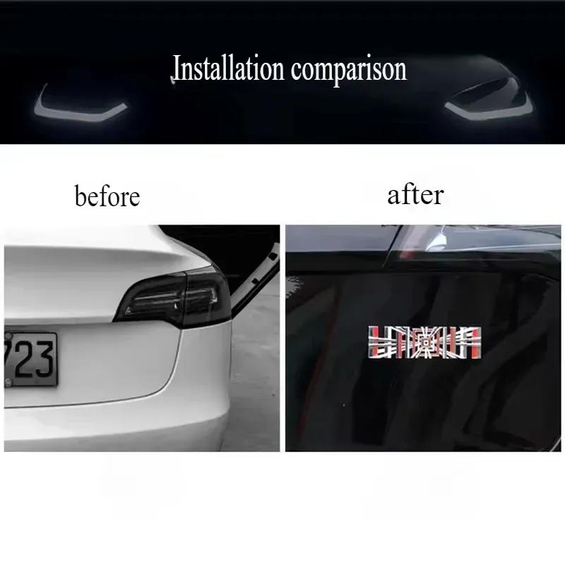 Plaid for Tesla Model 3 Y S X Tail Tag Trunk 3D Zinc Alloy Vehicle Label Emblems PLAID Badge Creative Decoration Stickers