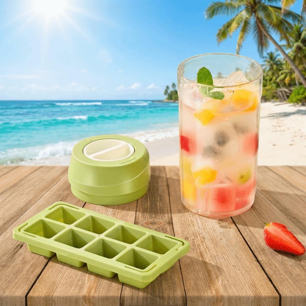 8 Grids Ice Making Cup Twist Release Ice Cube Box Creative Ice Storage Pot For Summer