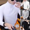 Men's Top Solid Color Half Turtleneck Long Sleeve Trendy Versatile Warm Base Shirt for Autumn Winter