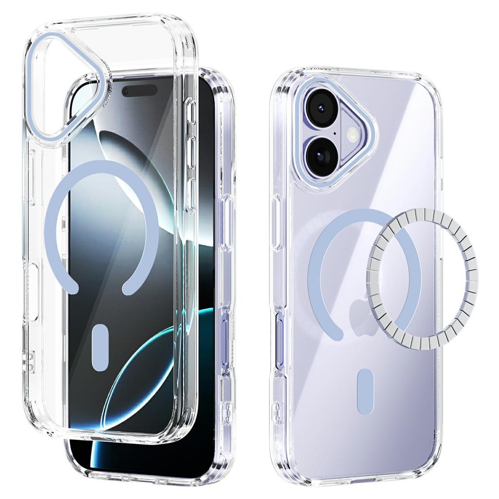 Чехол для iPhone 17, совместимый с MagSafe, прозрачная задняя крышка для телефона из ТПУ и ПК, устойчивая к царапинам
