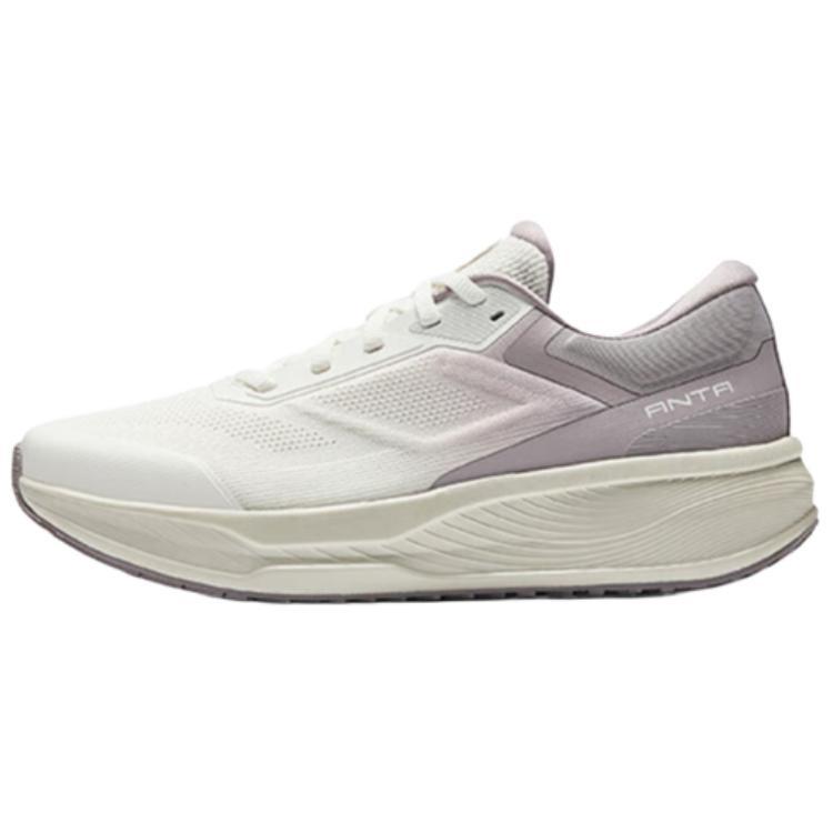 Anta Shen Xing 12 Cushioning Lightweight Low top Training Running Shoes Women's Ivory White Magic Carpet Gray 122537718-9